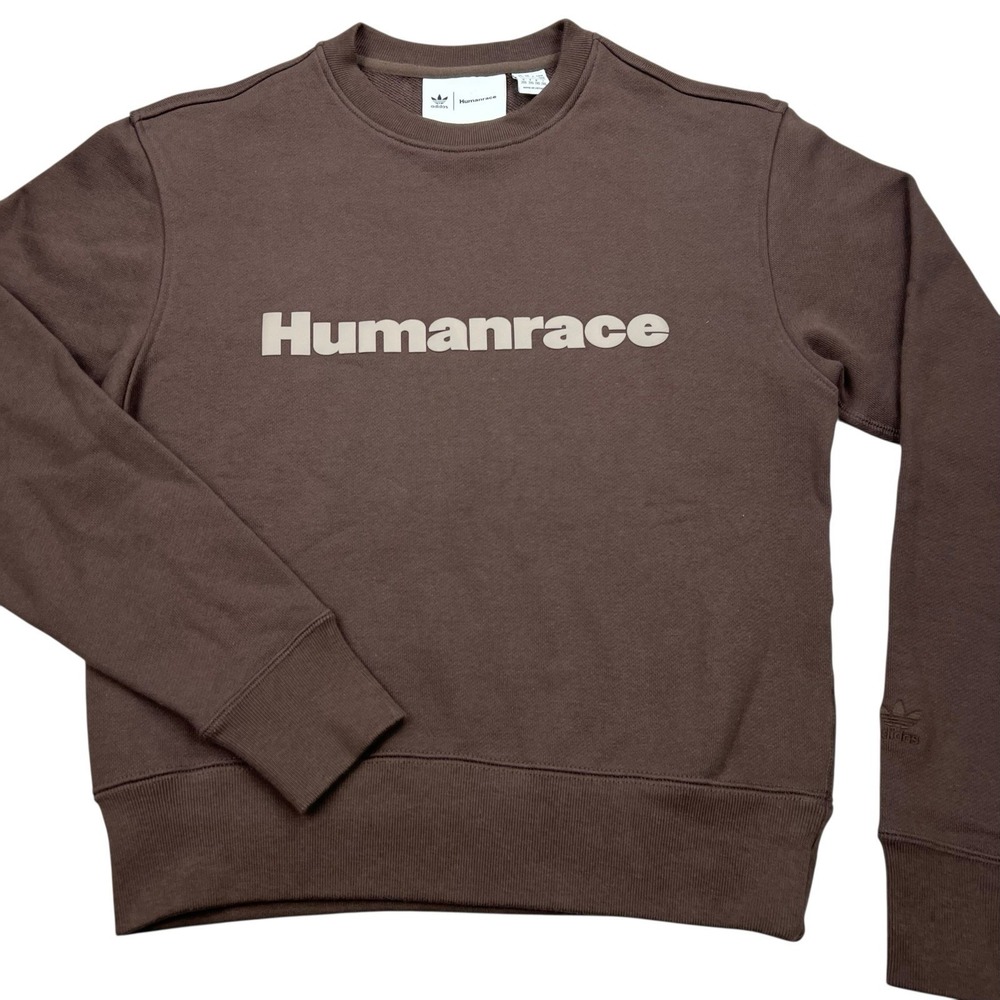 Adidas Human Race Crewneck Mens‎ 2XS Brown Pharrell Williams Sweatshirt